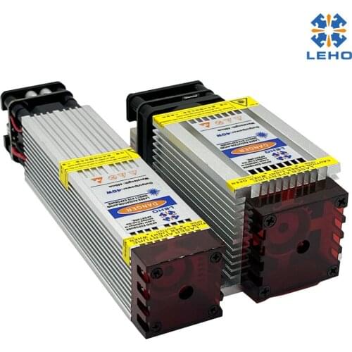 LEHO 40W Blue Laser Module CNC Laser Head Fast Engraving Fixed Focus and Light Blocking Design for Laser Engraving and Cutting