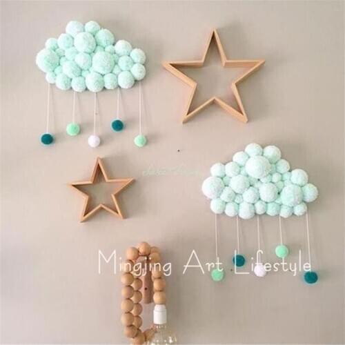 Wall Decoration Home Decor For Children Bedroom Baby Cute Raindrop Cloud Wall Sticker