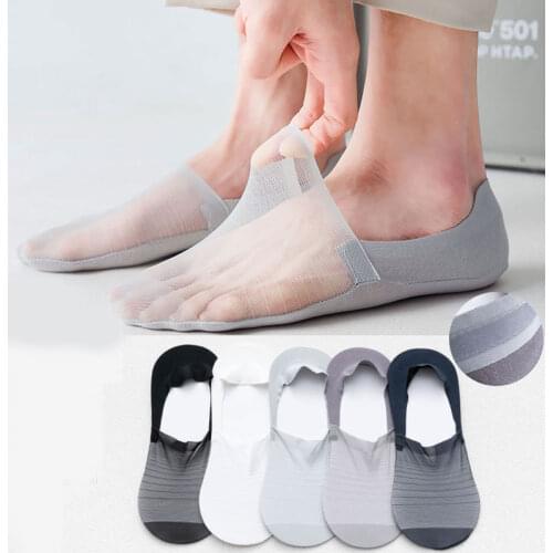 2021 Men No Show Thin Invisible Fashion Socks New Men Sock Slippers Man Summer High Quality Ankle Breathable Casual Socks Men