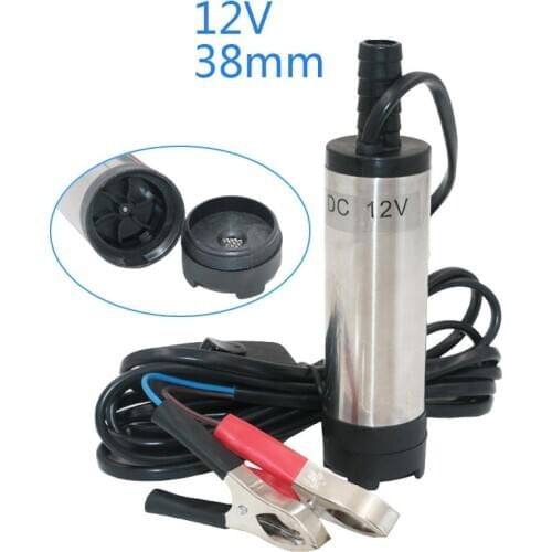 12V DC Portable Micro-pump 38mm diameter/ Submersible Pump/ Diesel Pump Oil Self-priming Pump Tube diameter 1.6cm