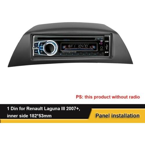 182*53mm 1 Din CD Fascia For RENAULT LAGUNA 2007+ Sterei Panel Mounting Frame Dash Installation Bezel Trim Kit