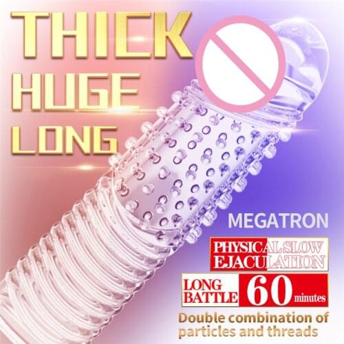 Sex Products Penis Condoms Enlargement Men Reusable Dick Penis Sleeve No Vibrator Adult Erotic Sex Toys For Men Woman Sex Shop