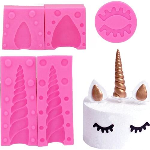 Unicorn Animalsl Silicone Mold Sugarcraft Fondant Mould Cake Decorating Tools Chocolate Gumpaste Kitchen Gadgets T1180