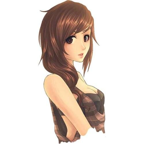 Hippie Cute Girl DIY Fine Decal Windshield Vinyl Material Refrigerator Waterproof Simulation Fun Trunk Car Stickers Kk13*6cm