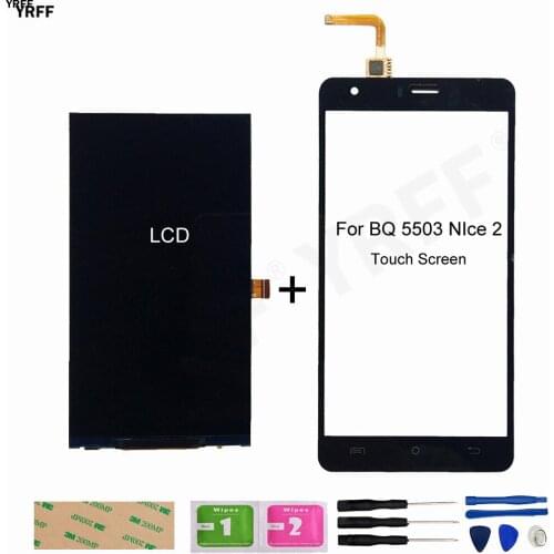 Glass Panel Sensor For BQ Mobile BQ-5503 NIce 2 LCD Display With Touch Screen Digitizer Assembly Free Shipping