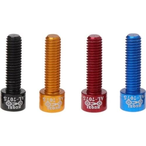 Bicycle Bike 4pcs/bag Bicycle Handlebar Stem Screw M5x17mm Aluminum Alloy Bolt Fixed Gear MTB Multi Tools