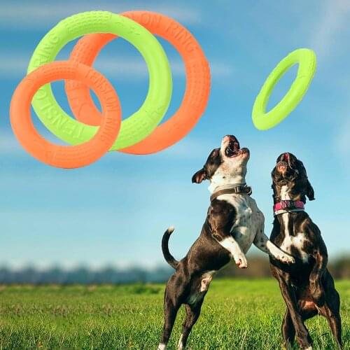 Dog Training Ring Puller Floating Dog Toys Pet Flying Discs Puppy Outdoor Interactive EVA Resistant Bite Dog Toys