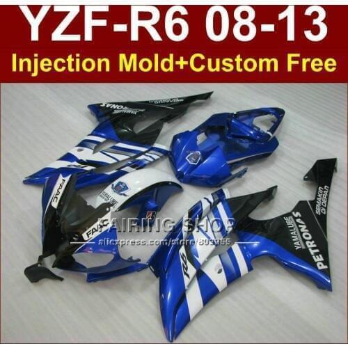 Aftermarket Motorcycle fairings for YAMAHA 2008 2009 2011 2013 YZF-R6 Injection mold blue body parts YZFR6 08-13 FAAC YZF1000 R6
