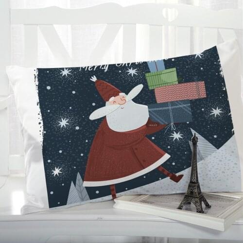 1pc Cartoon Christmas Childrens Pillow cover Pillow case Bedding Pillowcase Pillowcovers decorative 3D for kids baby White