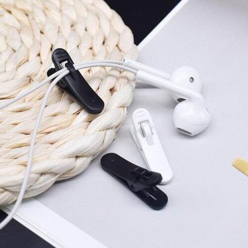 10Pcs Crocodile Wire Cip Mini Portable Rotatable Earphone Cable Clip Clamp MP3 Headphone Cable Fixing Clip Audio Line Storage