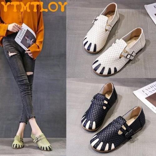 2021 new autumn soft bottom retro breathable wild student flat fairy shoes