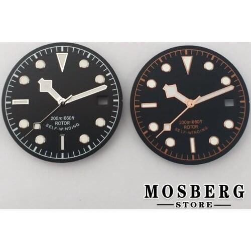 30.5mm Sterile Accessorie Luminous Watch Dial Watch Hands With Date Window For NH35 ETA2824 2836 Miyota8215 8205 DG2813 Movement