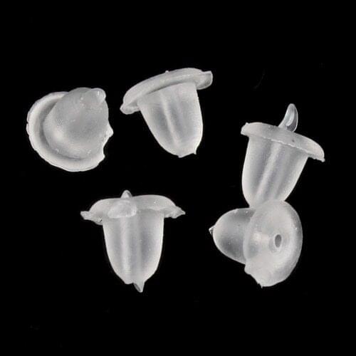 300pcs New Fashion Soft Clear Rubber Earring Stud Back Stoppers Plug Useful Hot #11353