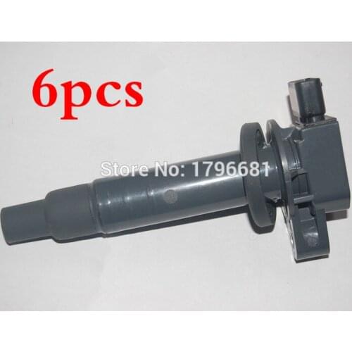 CAPQX 6PCS Ignition Coils 90919-02240 For COROLLA/ VIOS/YARIS/PRIUS/HILUX/AQUA/BELTA/PLATZ/ SIENTA/IQ/ECHO/SCION XB(XA)