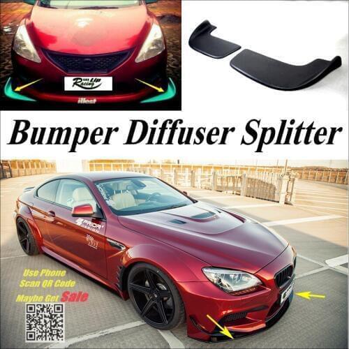 Car Splitter Diffuser Bumper Canard Lip For BMW 6 M6 F12 F13 2011~2016 Tuning Body Kit / Car Front Deflector Chin Reduce Body