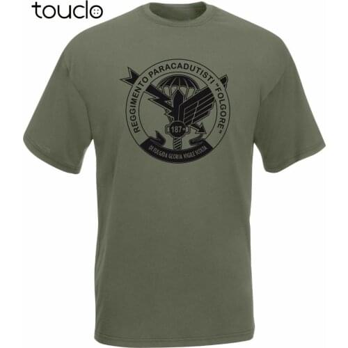 Free Shipping Mens New Fashion O-Neck Stylish T-Shirt J 1881 Parachute Regiment Folgore Motto 187Slim T-Shirts