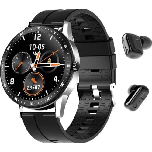 2021 Full Touch Screen Smart Watch & Wireless Headphones IPX7 Waterproof TWS Bluetooth 5.0 Super Long Standby Sports Fitness