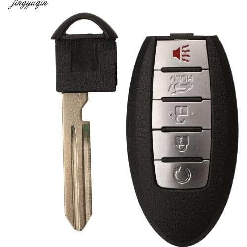 Jingyuqin 10pcs Remote Car Key Case Shell For Nissan Sunny ALTIMA MAXIMA Murano Versa Teana Sentra Rogue 2 3 4 Button Smart Card