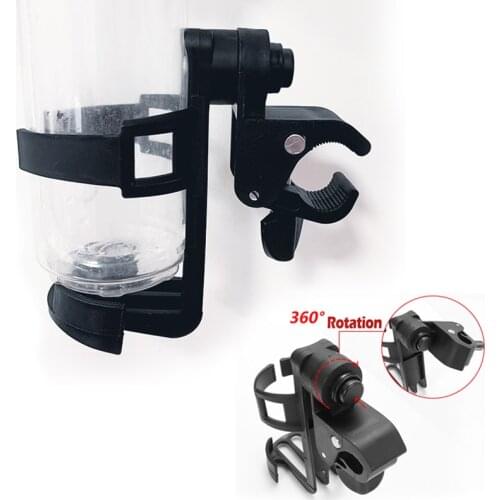 Baby Stroller Bottle Holder Infant Stroller Bicycle Carriage Cart Accessory Plastic Bottle Cup Holder Outdoor 360 Rotation