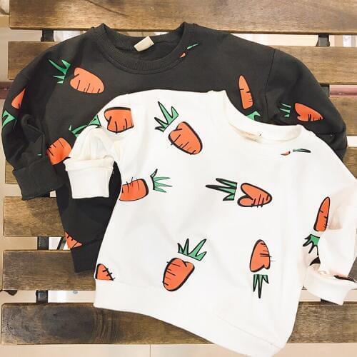 Boys Girls 2017 New Cute Pullover Autumn Radish Cotton Childrens Long Sleeved Sweater O-Neck Sweaters Girls Pullovers