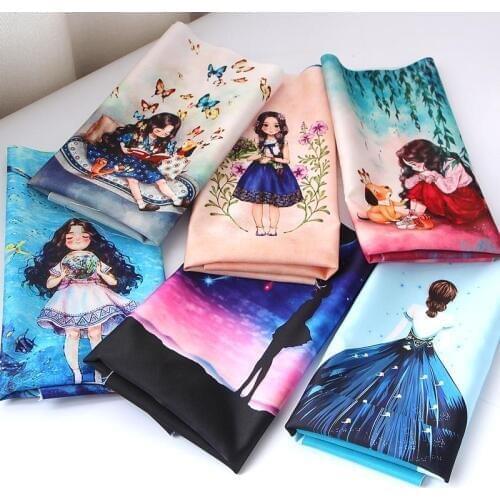 DFXL DIY Fabric Silk Fabrics