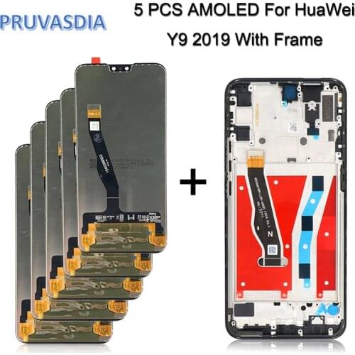 5 Wholeasle for HUAWEI Y9 2019 LCD Display Touch Screen Digitizer Assembly Replacement 6.5" JKM-LX1/2/3 JKM-AL00/a/b JKM-TL00