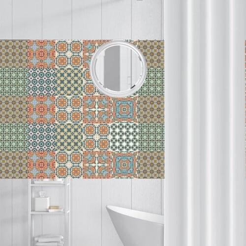 DIY Mosaic Wall Tiles Stickers Waist Line Wall Sticker Kitchen Adhesive Bathroom Toilet Waterproof PVC Wallpaper