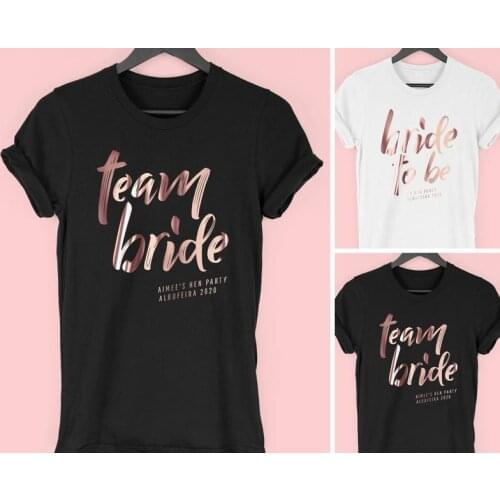 Team Bride Hen Party T Shirts,Bride To Be Hen Party Tops,Rose Gold Hen Do TopsClassy Hen Weekend T Shirts,T Shirts for Hen Night