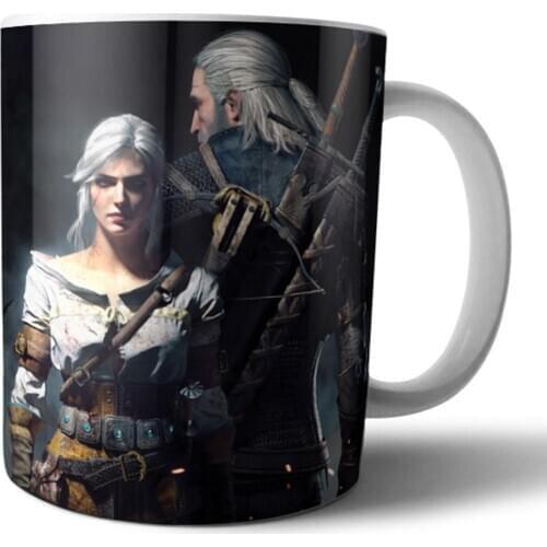 HERSEYSTORE The Witcher 3 Logos Mug Cup Cute Mugs Animated Cool Mugs Regular Size Beautiful Gift Tea Milk Coffee Cups Gift