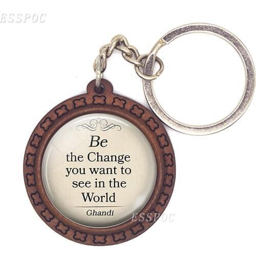 Classic Quotation Travelers Gift Farewell Gift Key Chain Key Fob for Good Friend Birthday Present