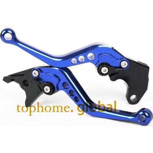 Short Size Motorcycle CNC Clutch Brake Levers For RD350N 1985-1988 1986 1987 Blue&Black Handlebar Free Shipping