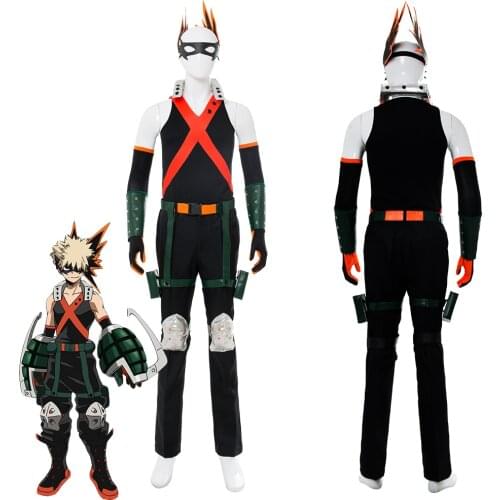 Anime Boku no My Hero Academia Bakugou Katsuki Cosplay Costume Outfits Full Suit Halloween Carnival Suit