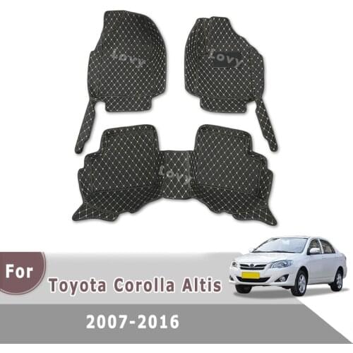 RHD Carpets For Toyota Corolla Altis 2016 2015 2014 2013 2012 2011 2010 2009 2008 2007 Car Floor Mats Custom Foot Pads Rugs