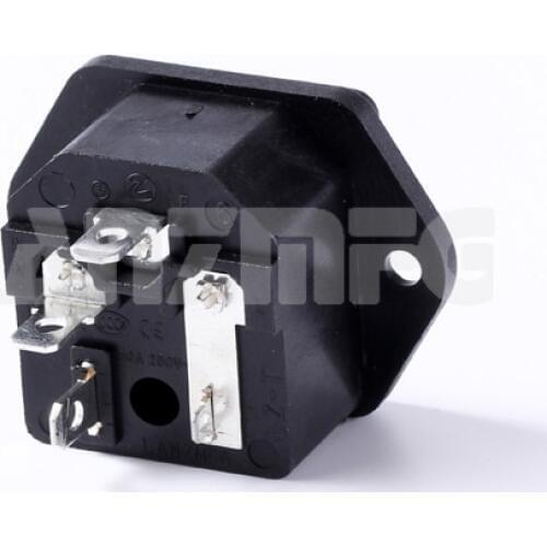 LZ-14-F1 4P 10A 250V IEC connectors receptacles power socket with fuse holder