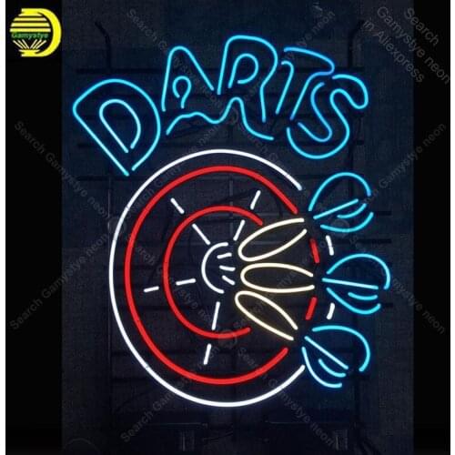 Neon Sign for Darts neon Light Sign Beer Pub Sign real glass Tubes Handcrafted Game Room Display Neon signs Fil Gas custom neon