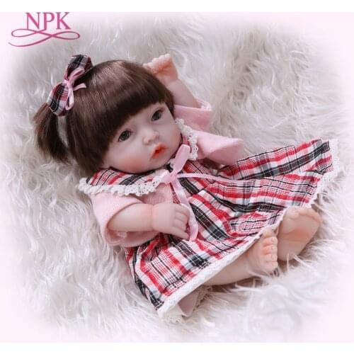 NPK 25CM Newborn Reborn Baby Dolls Silicone Full Body Cute Mini Baby Girl Alive Doll For Kids Princess Fashion Bebes Reborn Doll