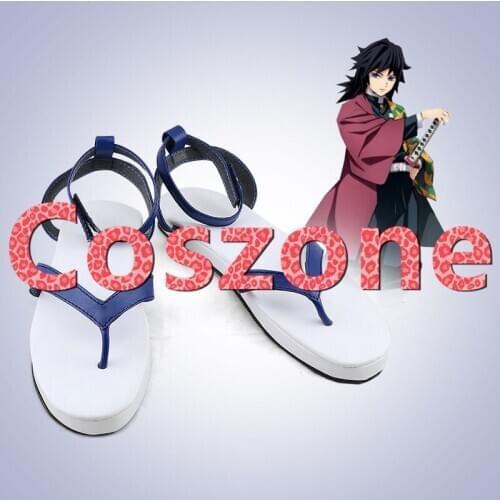Demon Slayer Kimetsu no Yaiba Tomioka Giyuu Cosplay Shoes Boots Halloween Cosplay Costume Accessories