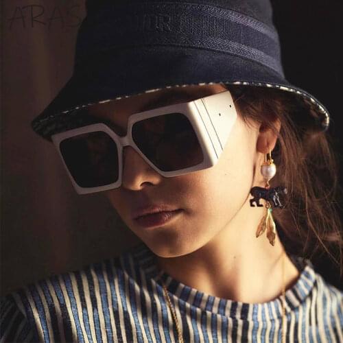 2021 Brand Square Sunglasses Woman Vintage Oversized Black Style Shades For Men Big Frame Fashion Sunglasses Female UV400 Glasse