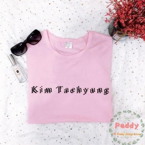 OKOUFEN Kpop New Fashion Top Kim Taehyung T Shirt Fashion Women Tops Aesthetic Short Sleeve T-shirt Plus Size Tee Drop Ship