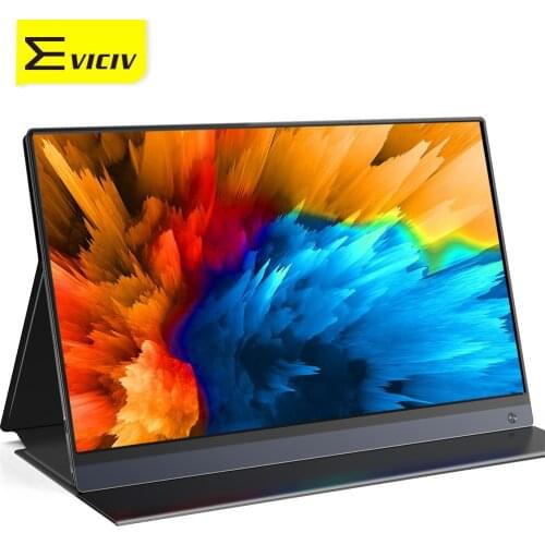 Eviciv 15.6" Portable Monitor Display Built-in Battery 1920*1080 FHD Wide Screen LCD IPS USB For PC Gaming Laptop xbox series x