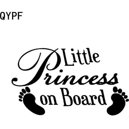 QYPF 11CM*6.5CM Car Sticker Vinyl Decal Little Princess On Board Black/Sliver C14-0030