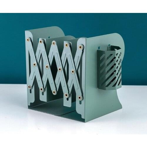 Extension Adjustable Metal Bookends Heavy Duty Book Desktop File Folder Retractable Stand Bookshelf Rack Holder W3JD