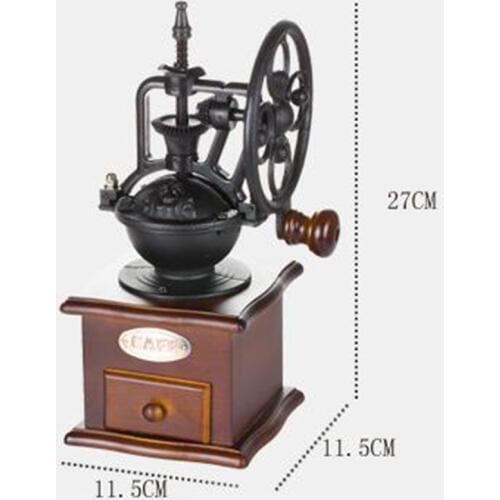 Manual Coffee Grinder Hand Crank Coffee Grinder Antique Cast Iron Hand Crank Coffee Mill With Grind Settings & Catch Drawer