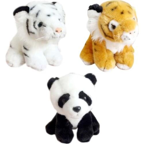 Cute Simulation Tiger/Panda Plush Doll Stuffed Animal Soft Cuddly Toy Sofa Car Pillow Children Bedroom Decoration