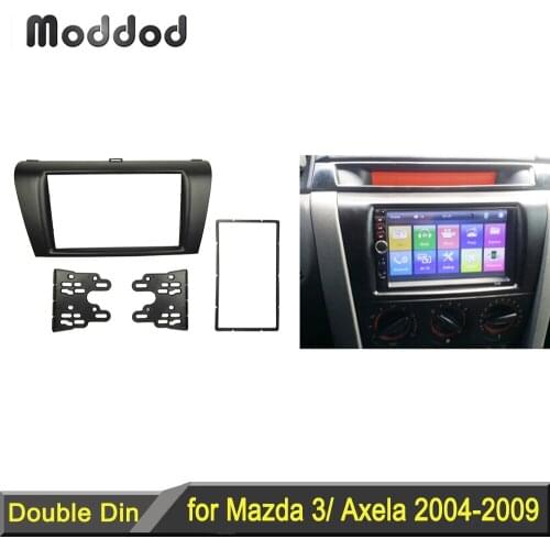 Stereo Panel for Mazda 3 Axela Double Din Radio Fascia Refitting Dash Mounting Installation Trim Kit Frame