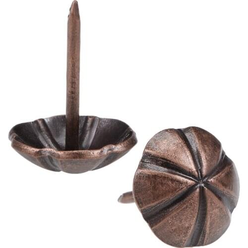 Uxcell 15-35pcs Upholstery Nails Tacks 16mm Head Dia 20mm Length Antique Thumb Push Pins Gold/Sliver/Rose Gold Tone