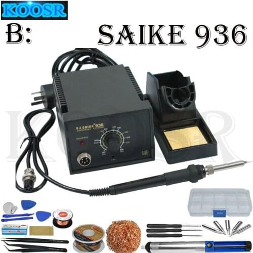 High quality SAIKE 936 solder station 50W Thermostatic Electric Soldering Iron Desoldering Solder Station Welding