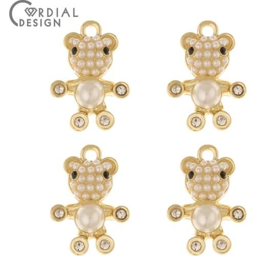 Cordial Design 50Pcs 14*21MM Jewelry Accessories/Imitation Pearl/Animal Shape/Earrings Pendants/Jewelry Findings & Components