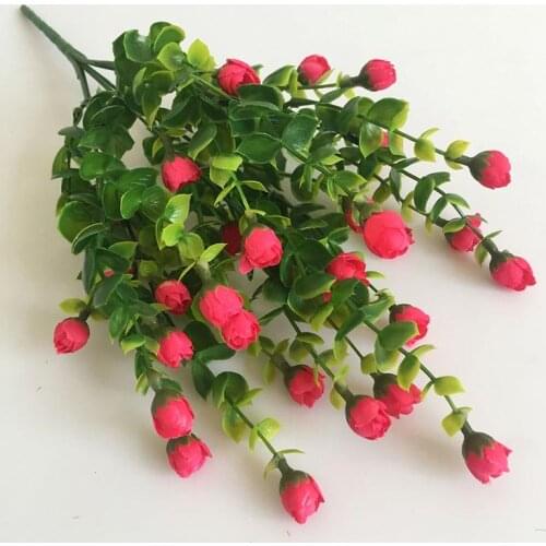 1 Bouquet 6 colors Mini Rose Artificial Flower 30 Heads Silk flowers Home Decoration Flores Bouquet For Wedding Party Room Decor