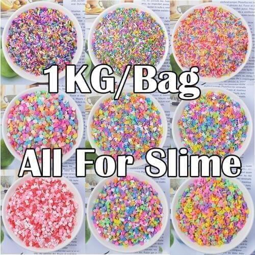 1KG Addition Sprinkles For Slime Charms Filler for Fluffy Mud Toys Slime Supplies Accessories Clay DIY Beads Wholesale